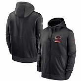 Men's San Francisco 49ers New 2020 Nike Gray Black Fan Gear Mascot Performance Full Zip Hoodie,baseball caps,new era cap wholesale,wholesale hats